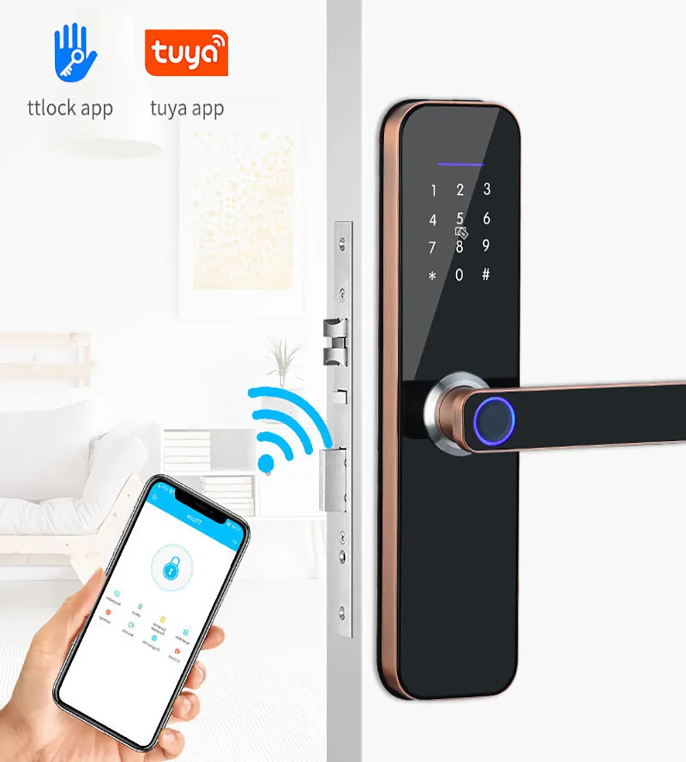 خانه هوشمند, درب هوشمند, قفل RFID, قفل اثر انگشتی, قفل هوشمند, قفل و دستگیره خانه هوشمند